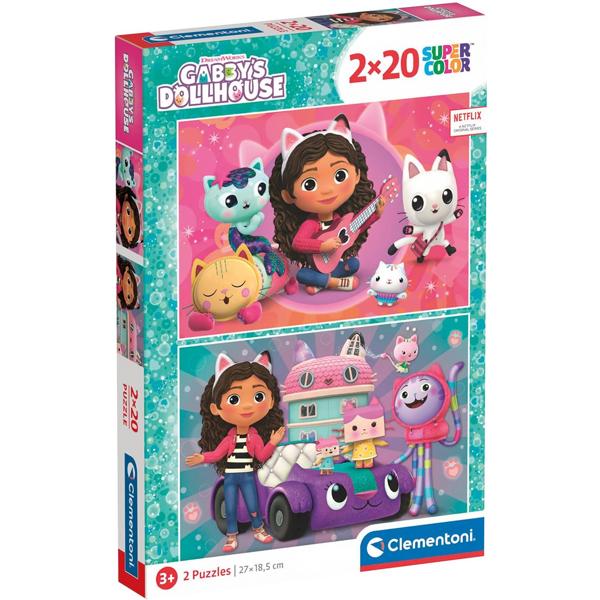 CLEMENTONI ΠΑΙΔΙΚΟ ΠΑΖΛ SUPER COLOR GABBY'S DOLLHOUSE 2X20 ΤΜΧ