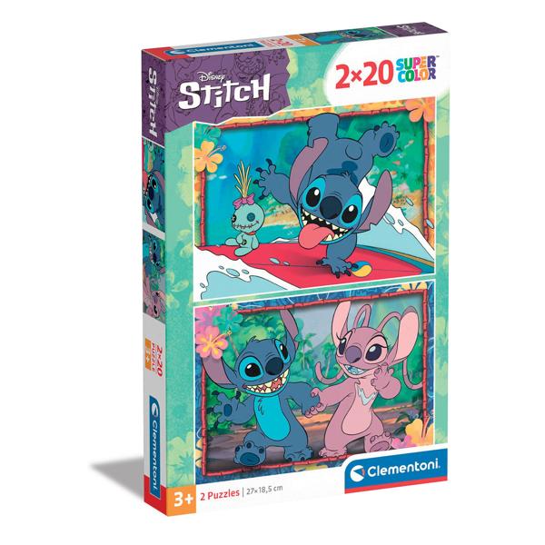 CLEMENTONI ΠΑΙΔΙΚΟ ΠΑΖΛ SUPER COLOR DISNEY STITCH 2X20 ΤΜΧ