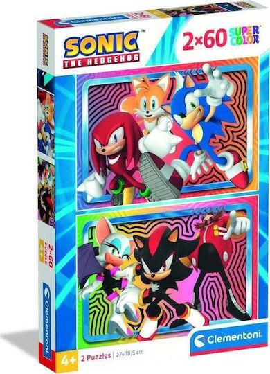 CLEMENTONI ΠΑΙΔΙΚΟ ΠΑΖΛ SUPER COLOR SONIC 2X60 ΤΜΧ