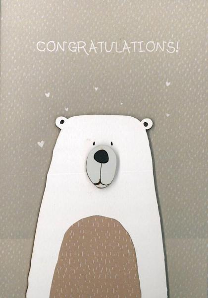 ΕΥΧΕΤΗΡΙΑ ΚΑΡΤΑ "CONGRATULATIONS!" - ΑΡΚΟΥΔΟΣ