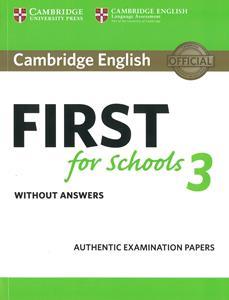 FIRST FCE FOR SCHOOLS 3 ST/BK