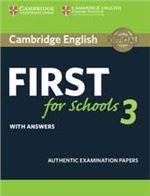 FIRST FCE FOR SCHOOLS 3 ST/BK W/ANSWERS