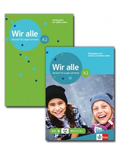 WIR ALLE A2 UBUNGSBUCH (+ ONLINE AUDIO + KLETT -BOOK APP)  UND TRAININGSHEFT (SET)