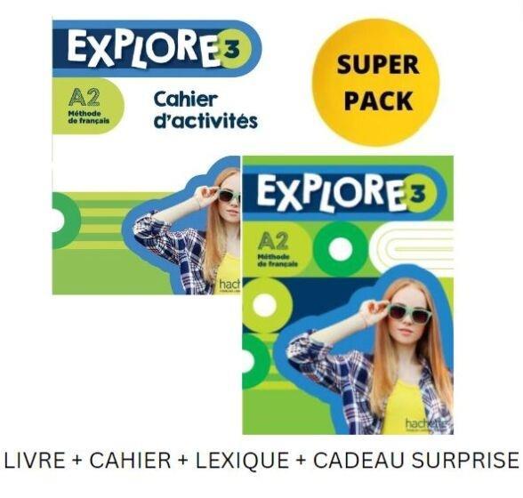 * EXPLORE 3 SUPER PACK (LIVRE +CAHIER +LEXIQUE +CADEAU SURPRISE)