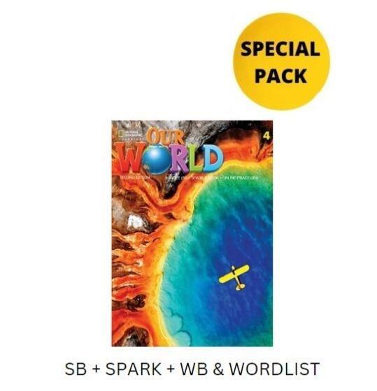 * OUR WORLD 4 2ND ED SPECIAL PACK FOR GREECE (ST/BK + SPARK + WKBK & WORDLIST)