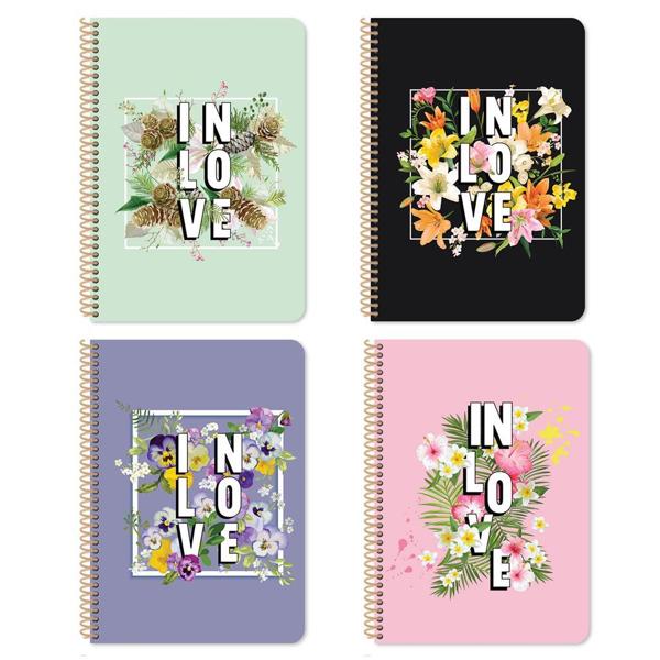 ΤΕΤΡΑΔΙΟ ΣΠΥΡΑΛ 17Χ25 5Θ 150Φ BLOSSOM LOVE