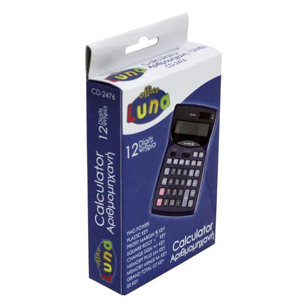 CALCULATOR 12DIGITS CD-2473 11X7 LUNA