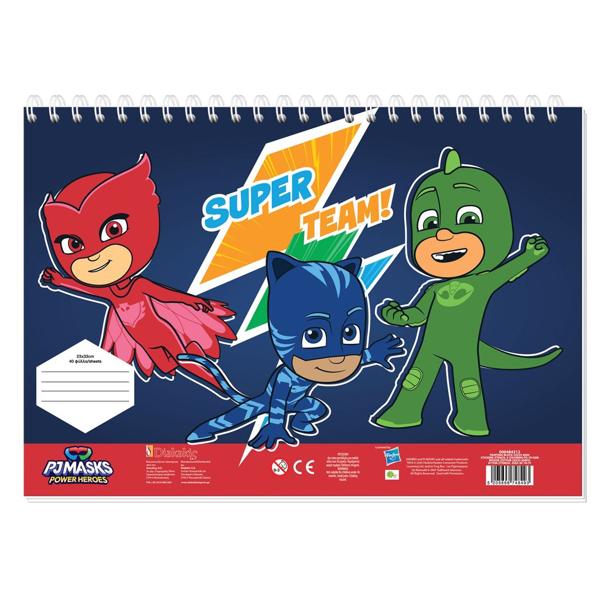 ΜΠΛΟΚ ΖΩΓΡΑΦ PJ MASKS 23X33 40ΦΥΛ  ΑΥΤΟΚ-ΣΤΕΝΣΙΛ- 2ΣΕΛ ΧΡ  2ΣΧ