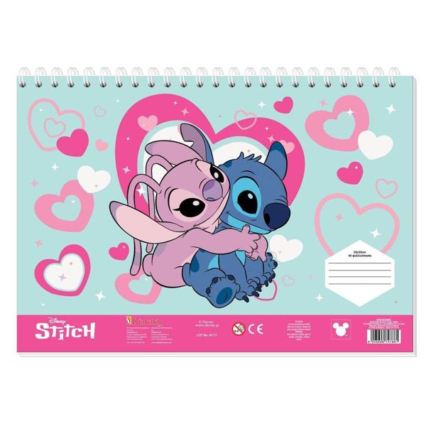 ΜΠΛΟΚ ΖΩΓΡΑΦ LILO & STITCH 23X33 40ΦΥΛ  ΑΥΤΟΚ-ΣΤΕΝΣΙΛ- 2ΣΕΛ ΧΡ  2ΣΧ. 2