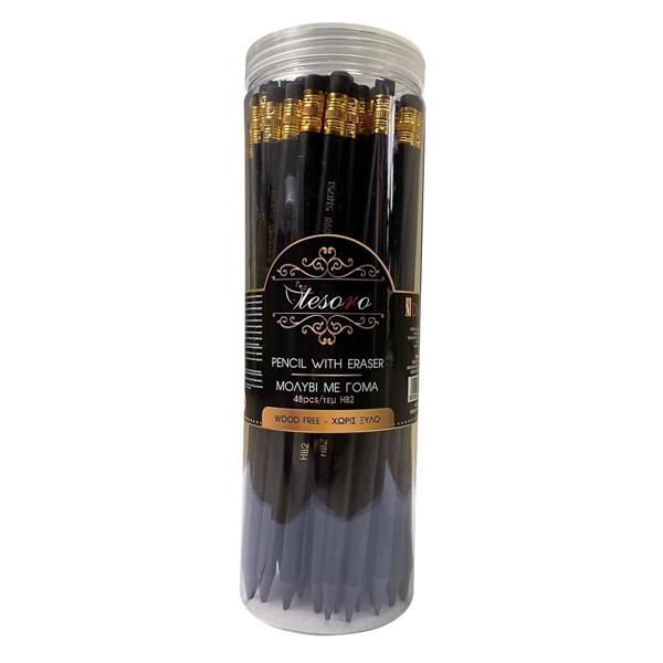 ΜΟΛΥΒΙΑ ΜΕ ΓΟΜΑ BLACK GOLD WOOD-FREE TESORO