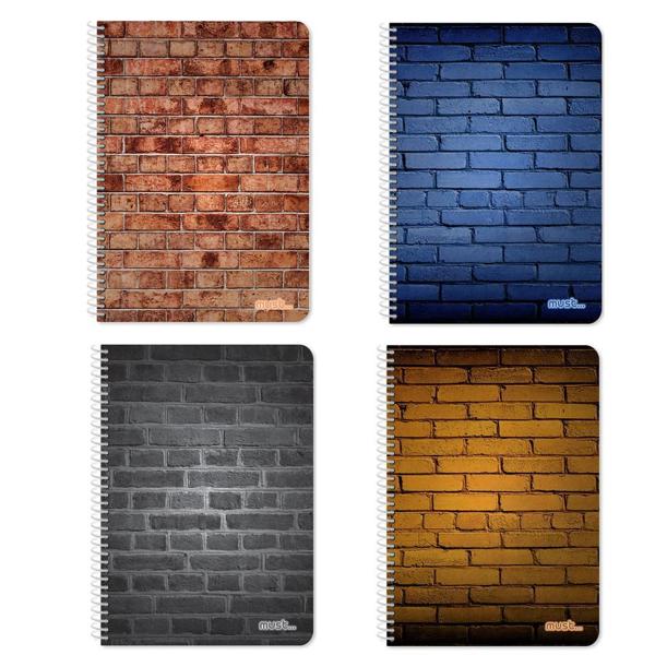 ΤΕΤΡΑΔΙΟ ΣΠΥΡΑΛ 17Χ25 4Θ 120Φ MUST BRICKS