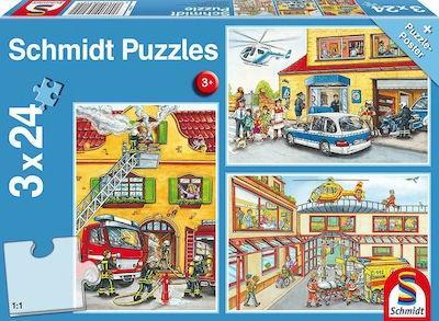 ΠΑΙΔΙΚΟ PUZZLE FIRE ENGINE & POLICE 24PCS ΓΙΑ 3+ ΕΤΩΝ SCHMIDT SPIELE