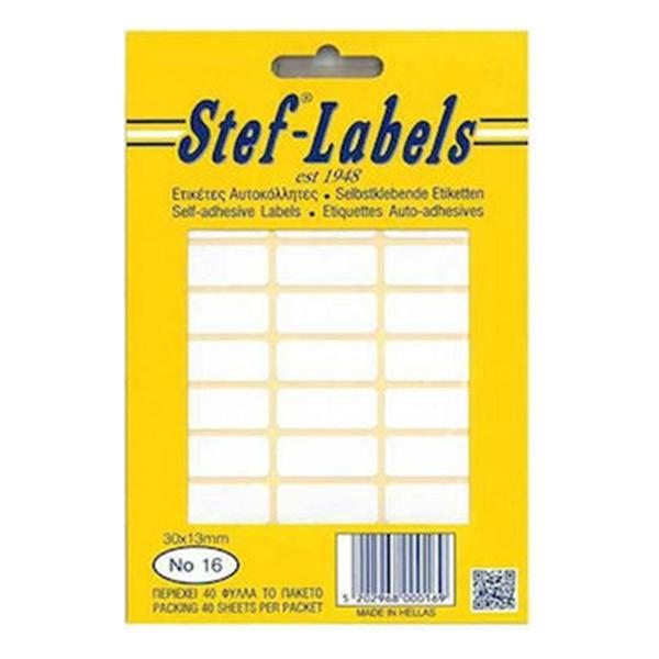 ΕΤΙΚΕΤΕΣ ΑΥΤΟΚΟΛΛΗΤΕΣ STEF LABELS Νo 16 013*030 30/Φ