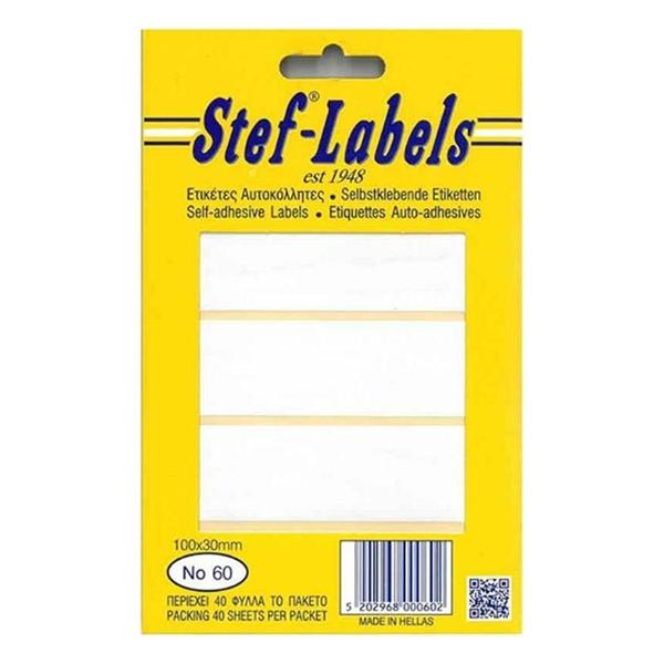ΕΤΙΚΕΤΕΣ ΑΥΤΟΚΟΛΛΗΤΕΣ STEF LABELS Νο 60 030*100  5/Φ