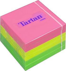 ΧΑΡΤΑΚΙΑ TARTAN 07676Ν ΝΕΟΝ ΧΡΩΜ 76x76(100φ) 6τεμ
