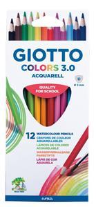 ΞΥΛΟΜΠΟΓΙΕΣ ΑΚΟΥΑΡΕΛΑΣ GIOTTO COLORS 3.0 AQUARELL ΣΕ ΚΟΥΤΙ 12ΤΕΜ