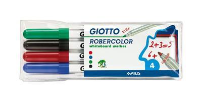 ΜΑΡΚΑΔΟΡΟΙ ΑΣΠΡΟΠΙΝΑΚΑ ΛΕΠΤΟΙ 4ΤΕΜ ROBERCOLOR GIOTTO