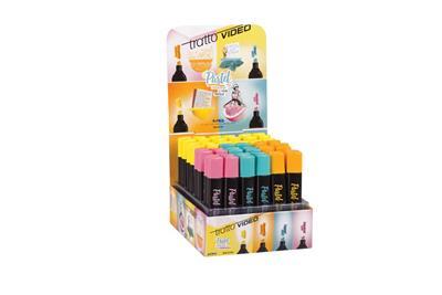 ΜΑΡΚΑΔΟΡΟΣ ΥΠΟΓΡΑΜΜΙΣΗΣ ΠΛΑΚΕ 05 TRATTO VIDEO PASTEL ΣΕ DISPLAY 48 ΤΜΧ