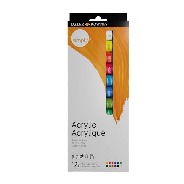 ΑΚΡΥΛΙΚΑ ΧΡΩΜΑΤΑ 12ml 12ΤΕΜ SIMPLY