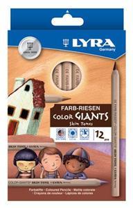 ΞΥΛΟΜΠΟΓΙΕΣ ΣΕΤ 12ΤΕΜ ΤΡΙΓΩΝΙΚΕΣ LYRA COLOR GIANTS SKIN TONES ΣΕ BLISTER