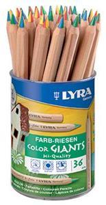 ΞΥΛΟΜΠΟΓΙΕΣ ΣΕΤ 36ΤΕΜ ΤΡΙΓΩΝΙΚΕΣ 4ΧΡΩΜ LYRA COLOR GIANTS ΣΕ ΜΟΛΥΒΟΘΗΚΗ