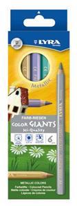 ΞΥΛΟΜΠΟΓΙΕΣ ΣΕΤ 6ΤΕΜ ASSORT LYRA COLOR GIANTS METALLIC ΣΕ BLISTER
