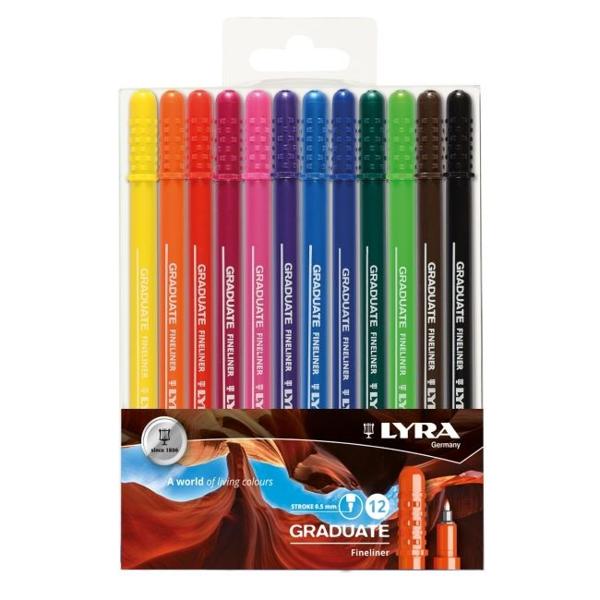 ΜΑΡΚΑΔΟΡΟΙ LYRA GRADUATE FINELINER 12TMX GREEN BLISTER