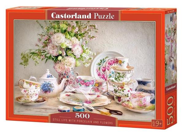 CASTORLAND B-53384 ΠΑΖΛ 500ΤΕΜ.STILL LIFE WITH PORCELAIN AND FLOWERS