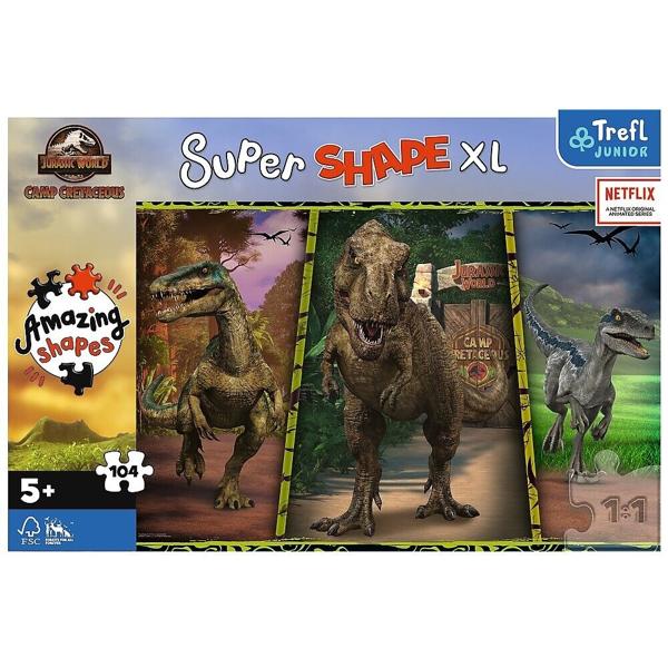 TREFL 50020 ΠΑΖΛ 104ΤΕΜ. JURASSIC WORLD COLORFUL DINOSAURS ΜΕ SUPER ΕΙΔΙΚΑ ΚΟΜΜΑΤΙΑ ΓΙΑ 6+ ΕΤΩΝ