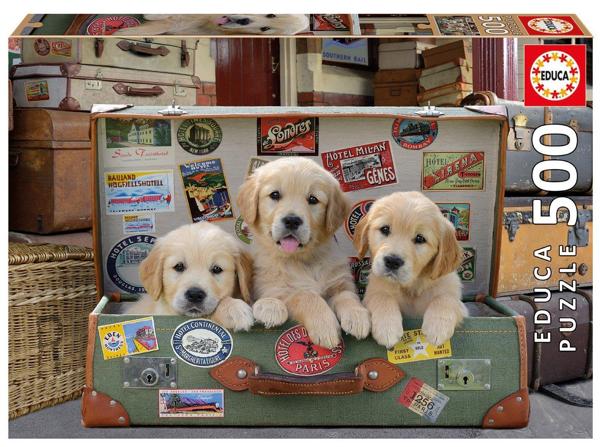 EDUCA 17645 ΠΑΖΛ 500ΤΕΜ. PUPPIES IN THE LUGGAGE