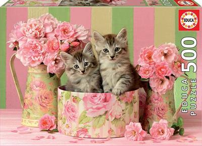 EDUCA 17960 ΠΑΖΛ 500ΤΕΜ. KITTENS WITH ROSES