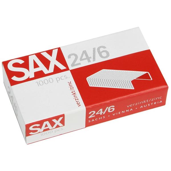 ΣΥΡΜΑΤΑ ΣΥΡΡΑΠΤΙΚΟΥ ΝΟ 24/6 ΚΟΥΤΙ 1000ΤΜΧ SAX *CN*