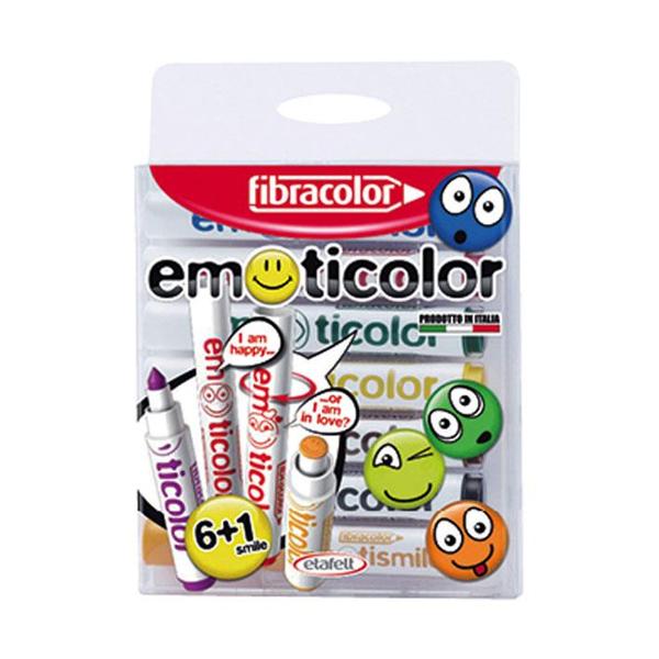 * ΜΑΡΚΑΔΟΡΟΙ EMOTICOLOR 6+1 FIBRACOLOR