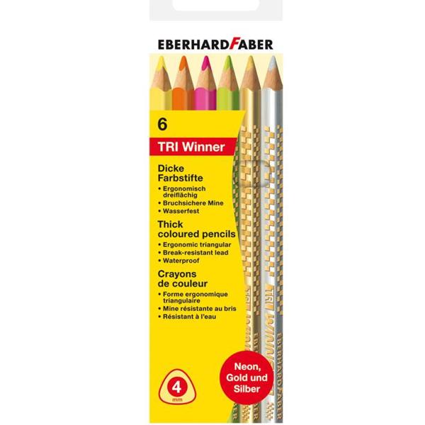 * ΞΥΛΟΜΠΟΓΙΕΣ TRI WINNER 4MM 6 FLUOR. ΧΡΩΜΑΤΑ EFA