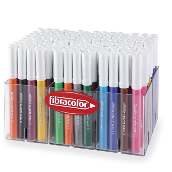 ΜΑΡΚΑΔΟΡΟΙ COLORITO MAXI 144 ΤΕΜΑΧΙΩΝ 12 ΧΡΩΜΑΤΩΝ ΜΥΤΗ 6ΜΜ ΣΕ ΣΤΑΝΤ FIBRACOLOR