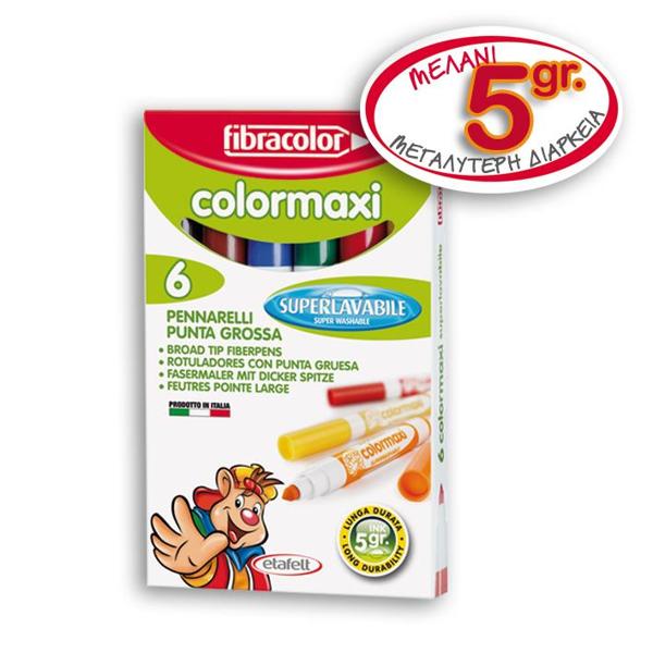 ΜΑΡΚΑΔΟΡΟΙ JUMBO COLORMAXI 6 XΡΩΜΑΤΩΝ FIBRACOLOR