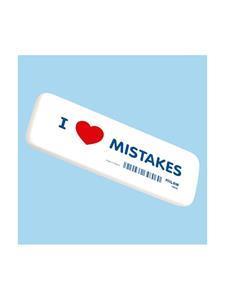 ΓΟΜΑ ΛΕΥΚΗ ΣΥΝΘΕΤΙΚΗ ΜΑΛΑΚΗ ΜΕΓΑΛΗ I LOVE MISTAKES ΚΟΥΤΙ 6 ΤΕΜΑΧΙΩΝ MILAN