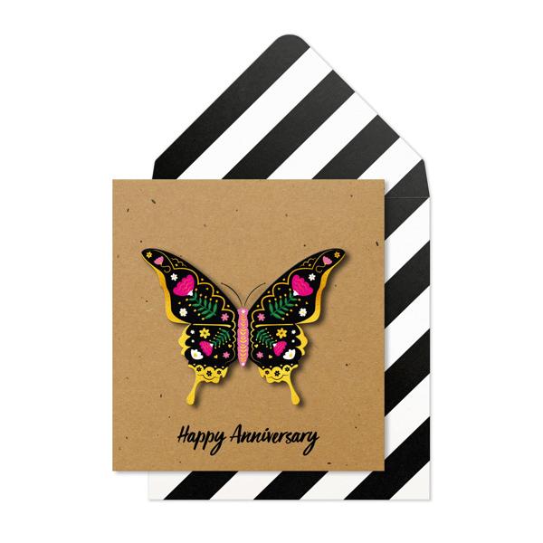 ΕΥΧΕΤΗΡΙΑ ΚΑΡΤΑ "HAPPY ANNIVERSARY" - ΠΕΤΑΛΟΥΔΑ