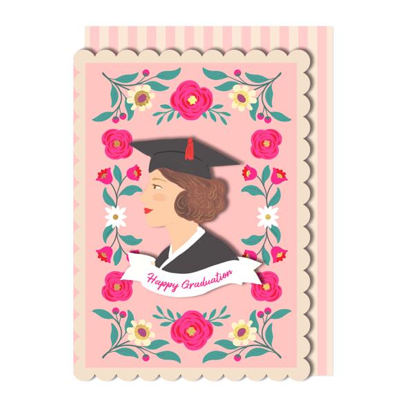 ΕΥΧΕΤΗΡΙΑ ΚΑΡΤΑ "HAPPY GRADUATION" - ΚΟΡΙΤΣΙ