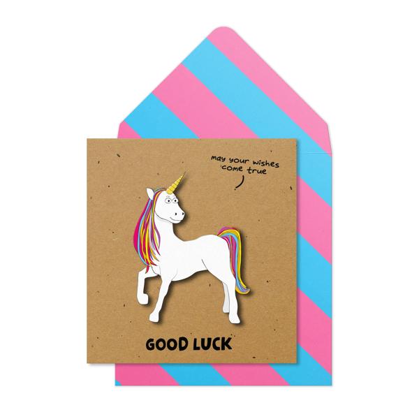 ΕΥΧΕΤΗΡΙΑ ΚΑΡΤΑ "GOOD LUCK" - ΜΟΝΟΚΕΡΟΣ