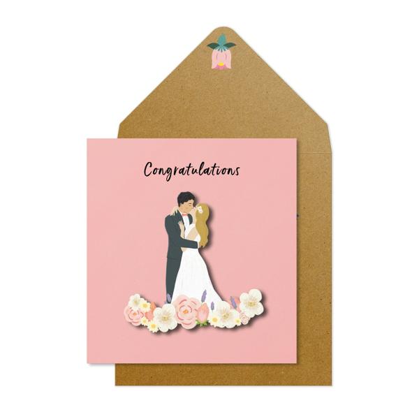# ΕΥΧΕΤΗΡΙΑ ΚΑΡΤΑ "CONGRATULATIONS" - WEDDING COUPLE